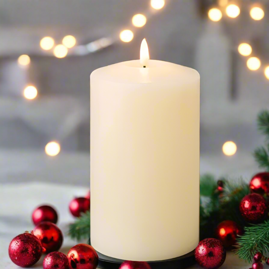 Cream Church Candle LED Wick 19cm