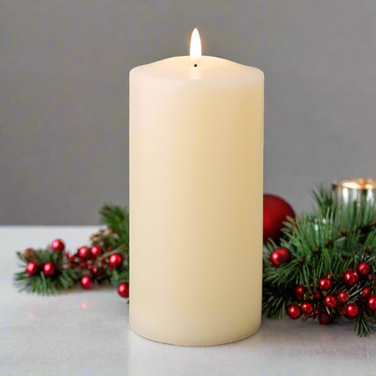 Cream Church Candle LED Wick 22.5cm
