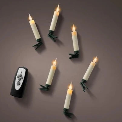 10 Flame Effect Candle Christmas Tree Lights