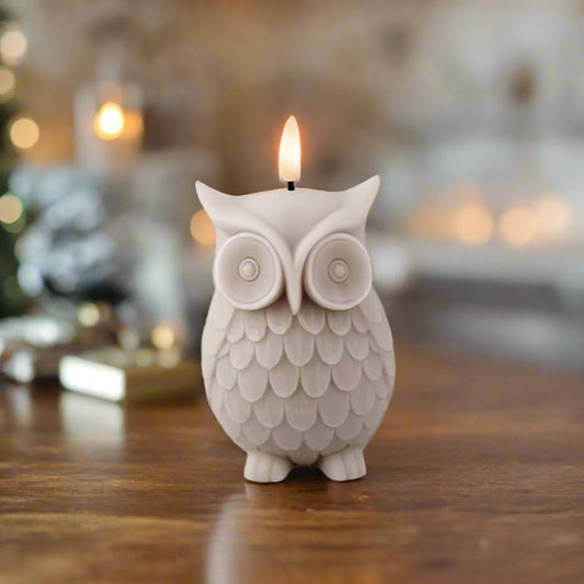 Grey Owl LED Wick Wax Christmas Candle