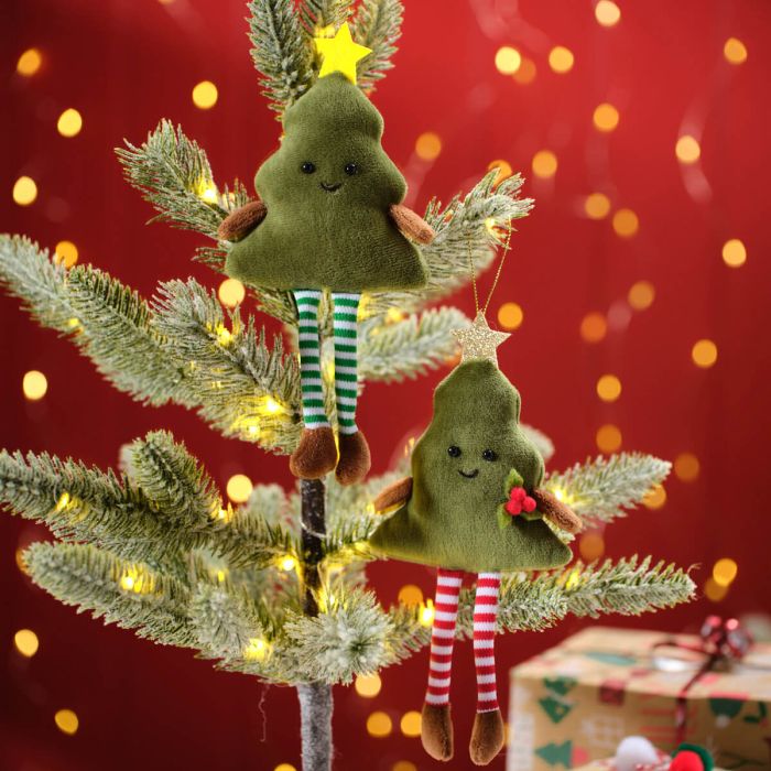 Jingle and Joy Plush Christmas Tree Hanger