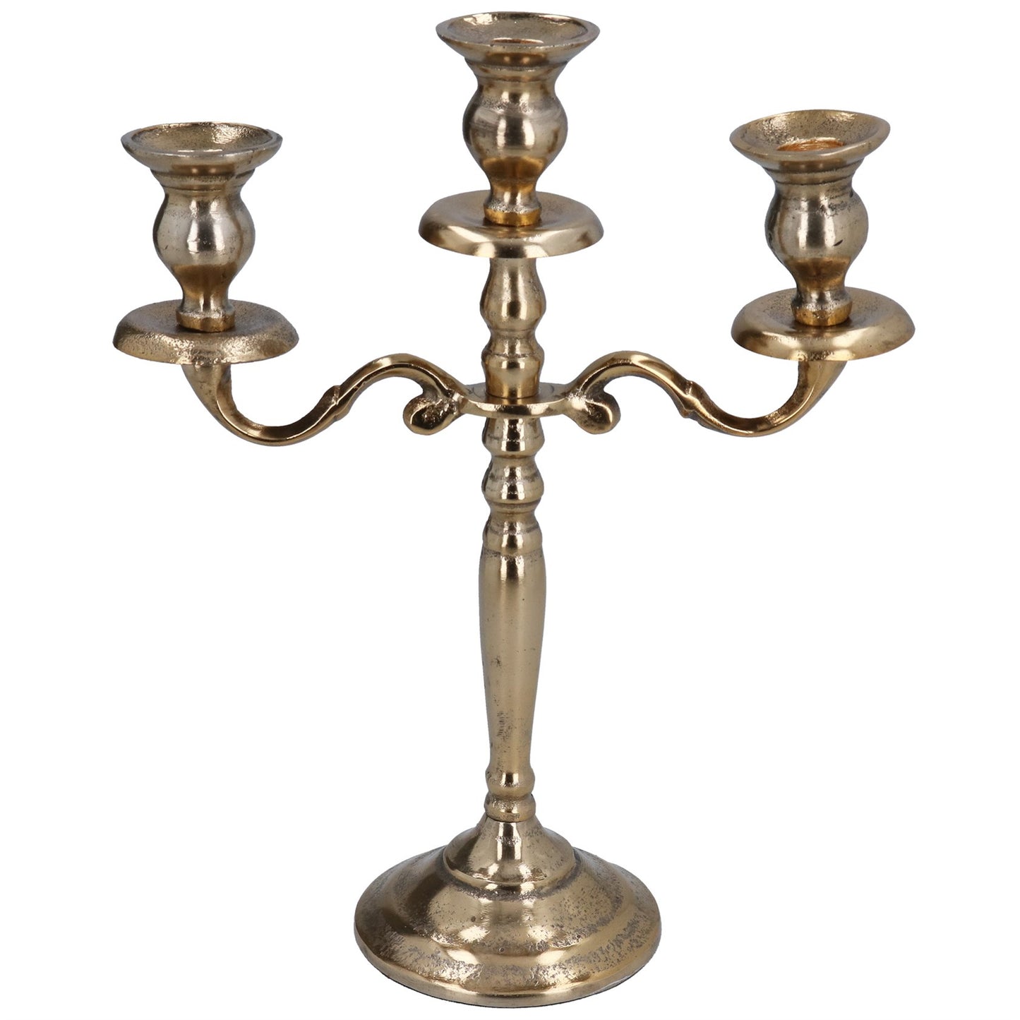 Gold 3 Branch Christmas Candelabra