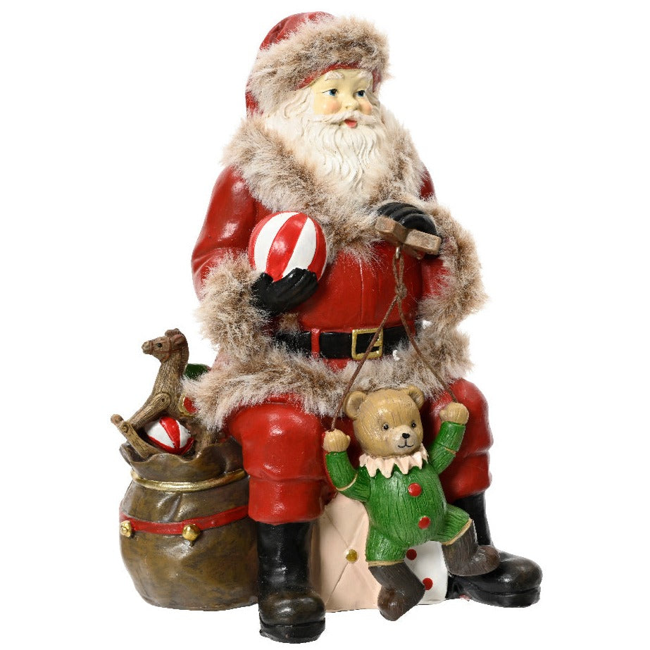 Santa with Traditional Christmas Toys Ornament