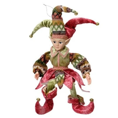 Jester Elf Christmas Decoration
