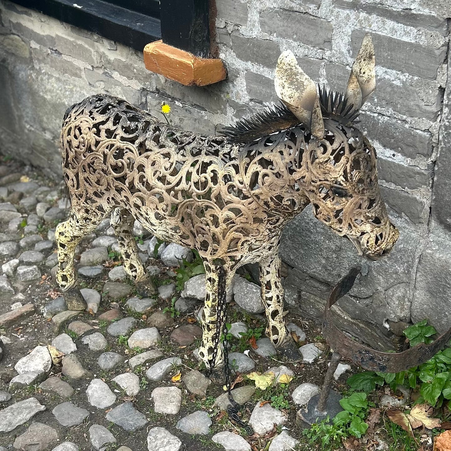 Christmas Metal Donkey 80cm