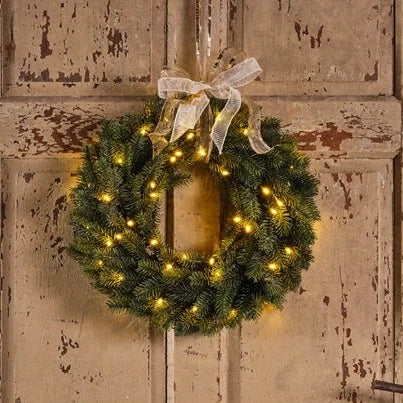 Winnipeg Real Look Christmas Lit Wreath 40cm