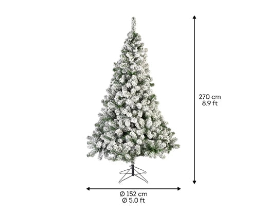 Everlands Snowy Imperial Pine Christmas Tree 9ft/270cm