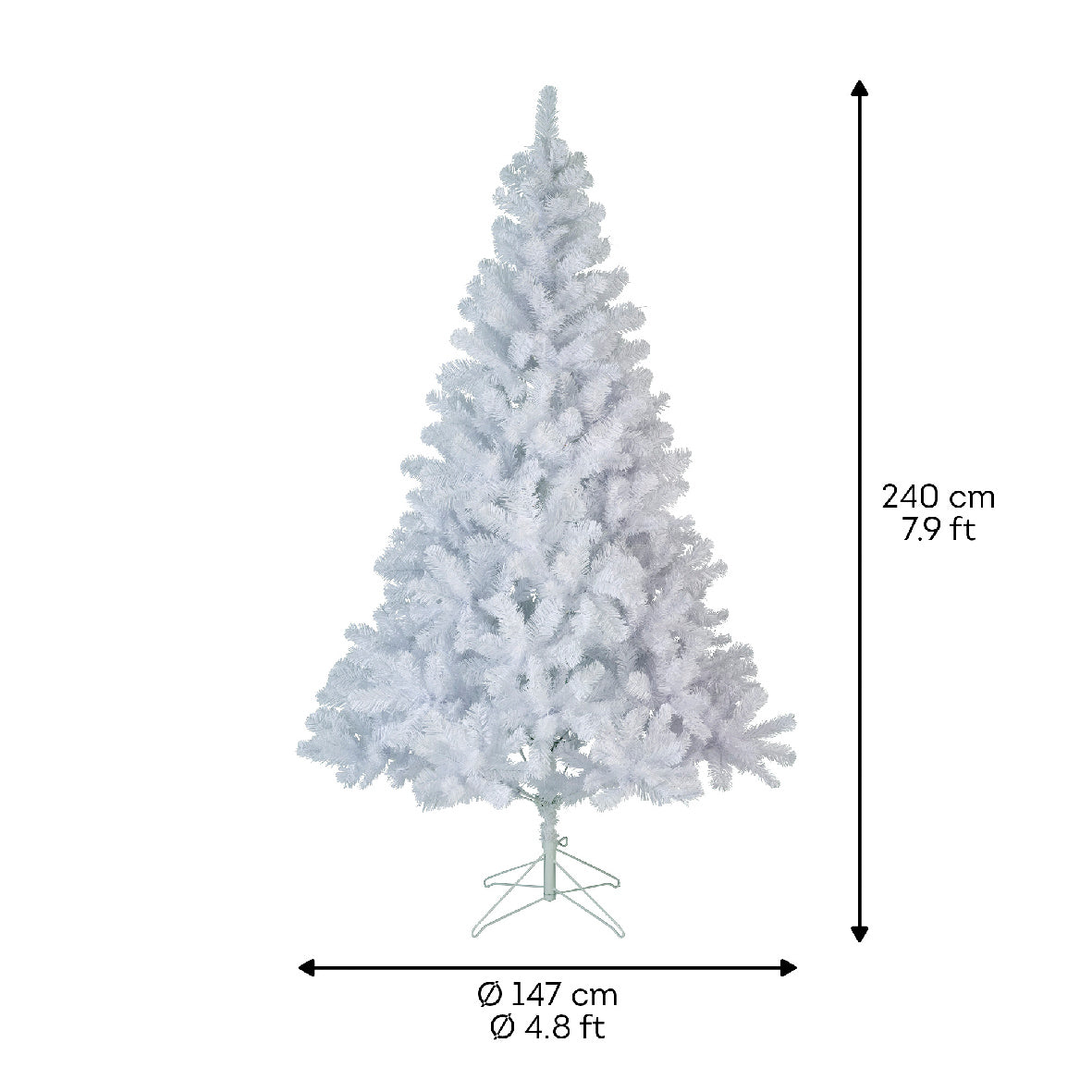 Everlands White Imperial Pine Christmas Tree 7ft/210cm