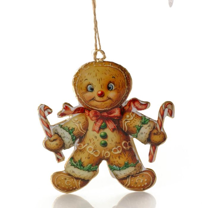 Christmas Metal Gingerbread Man Hanger