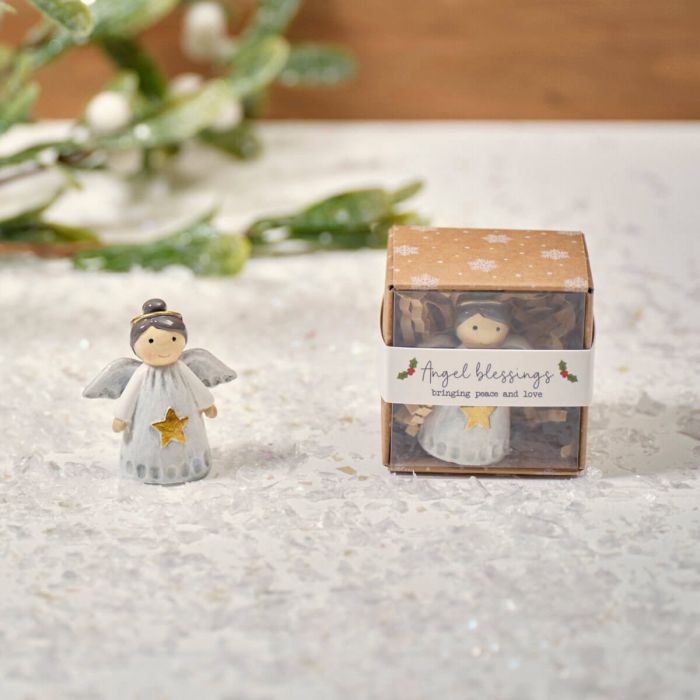 Christmas Tiny World Resin Angel Keepsake Ornament