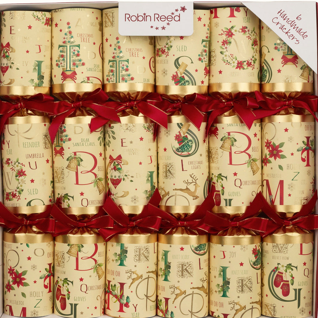 Robin Reed 6 Holiday Time Handmade Christmas Crackers