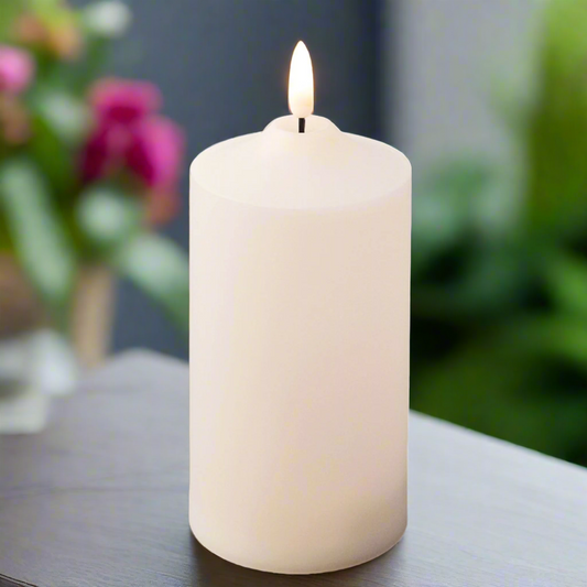 Outdoor LED Cream Christmas Church Candle 17cm