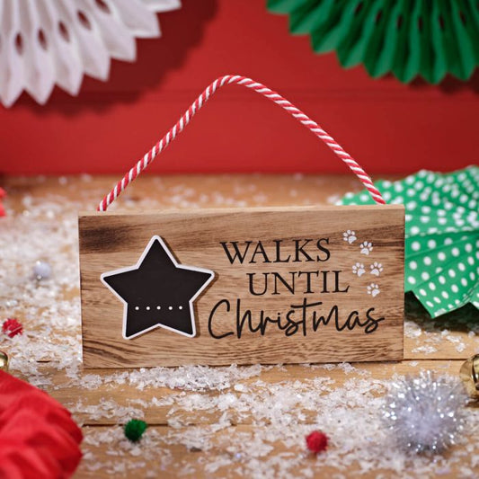 Walks Until Christmas Black Board Hanger