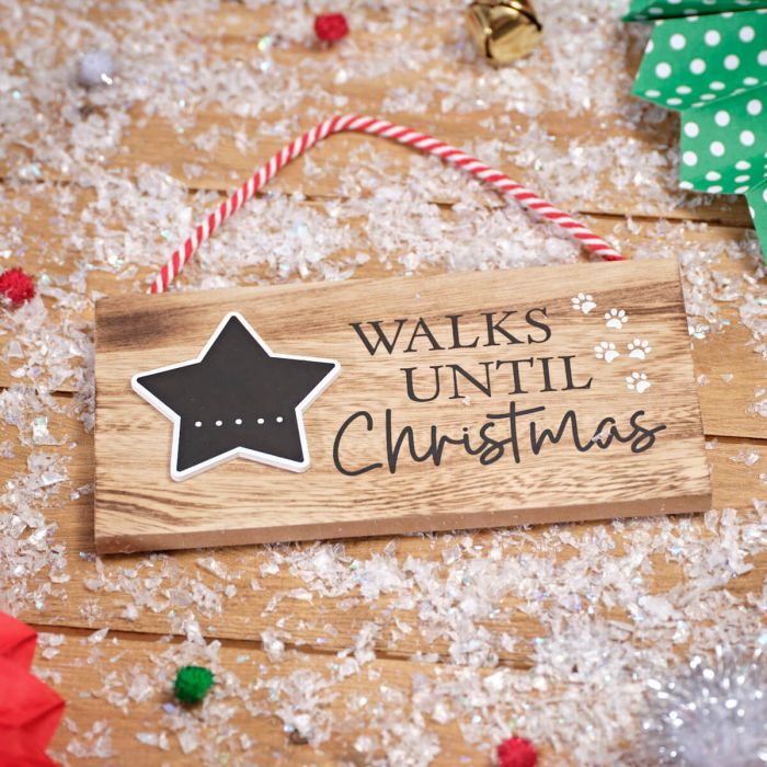 Walks Until Christmas Black Board Hanger