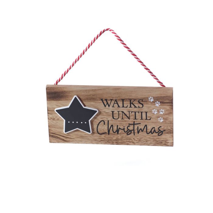 Walks Until Christmas Black Board Hanger