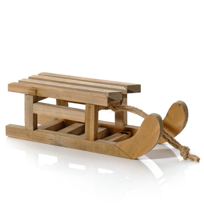 Wooden Sledge Christmas Decoration