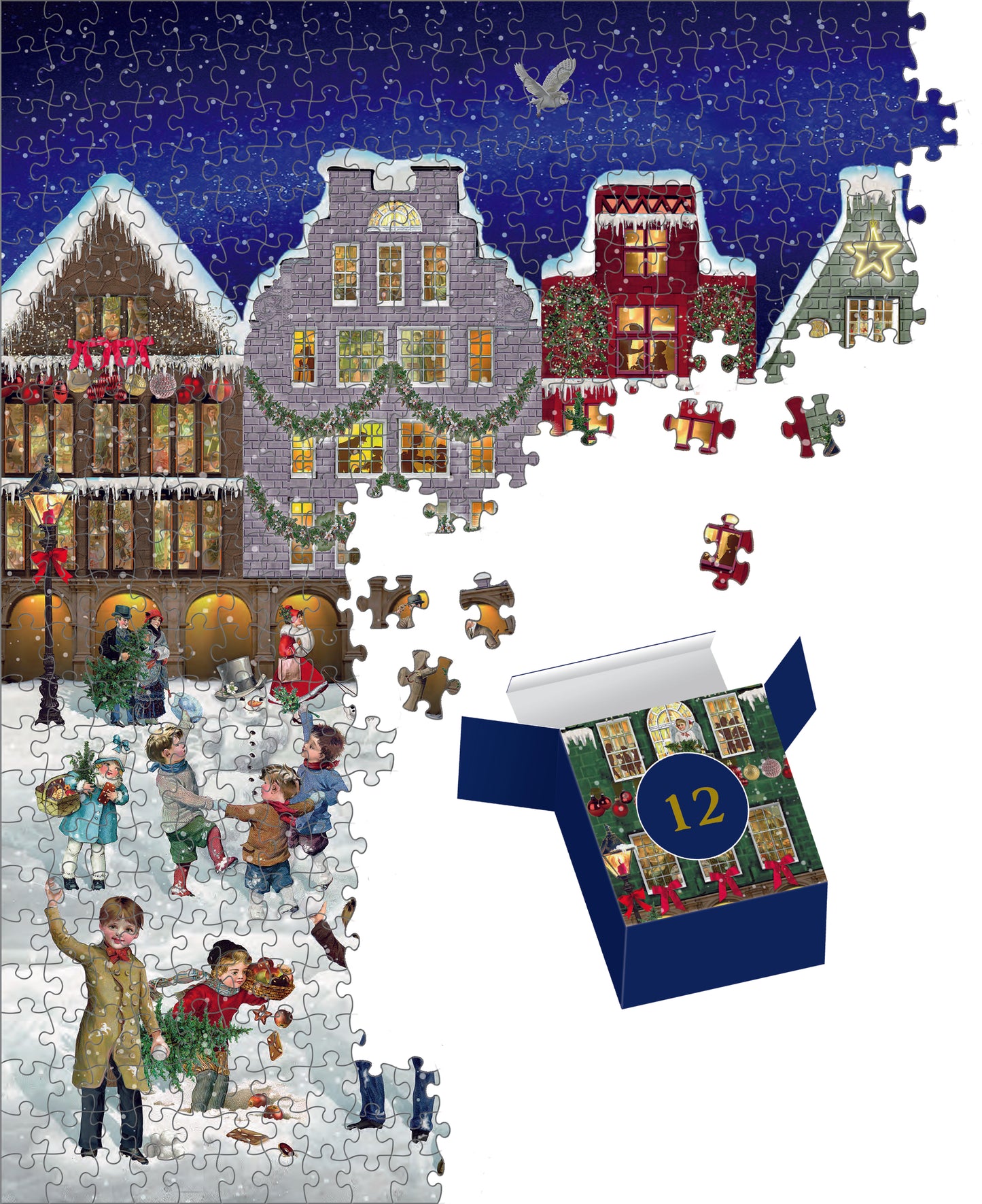 Coppenrath Winter Evening in the Town Advent Jigsaw Puzzle