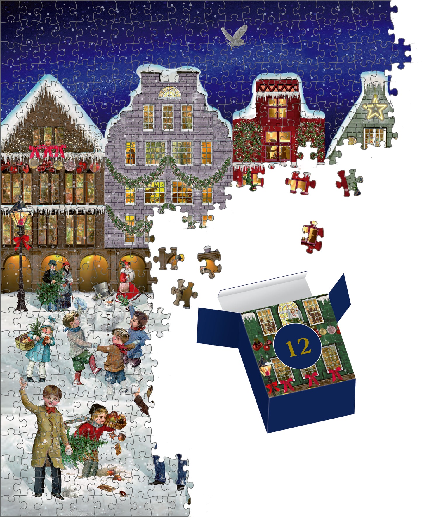Coppenrath Winter Evening in the Town Christmas Advent Jigsaw Puzzle