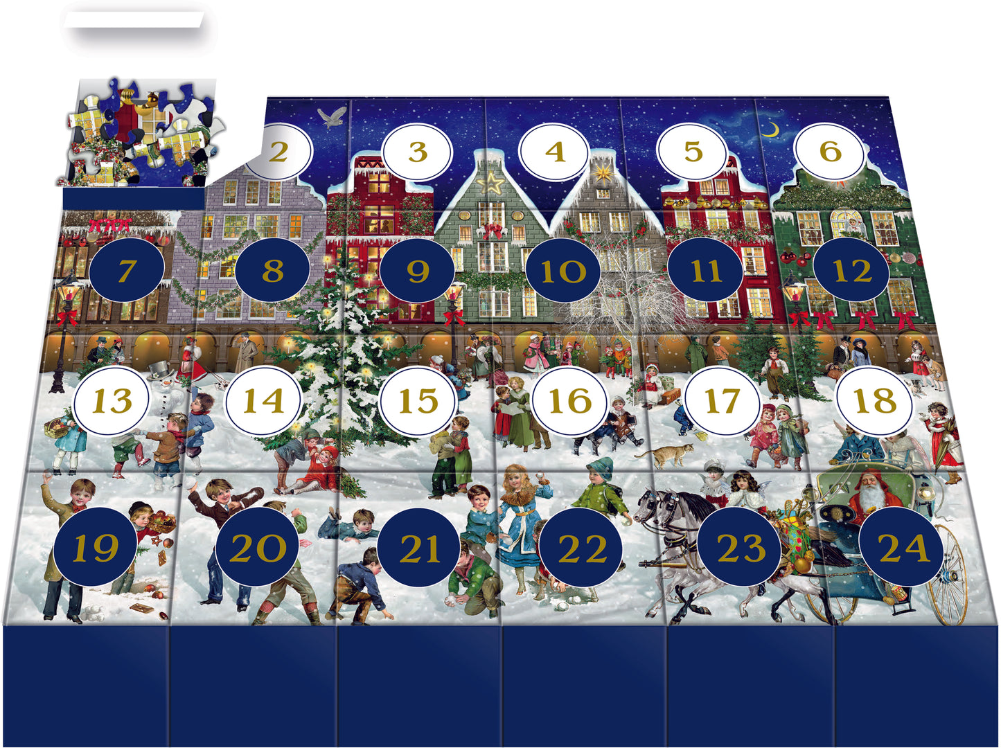 Coppenrath Winter Evening in the Town Advent Jigsaw Puzzle
