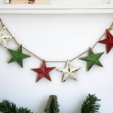 Load image into Gallery viewer, Rustic Metal Christmas Star Garland
