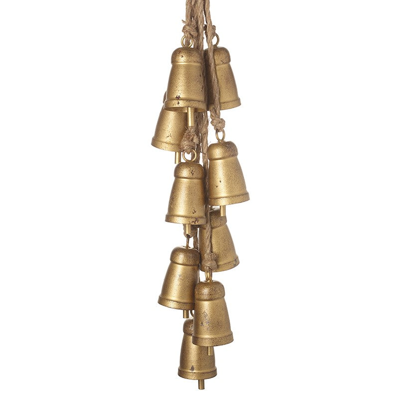 Gold Jingle Bells Cluster Hanging Christmas Decoration