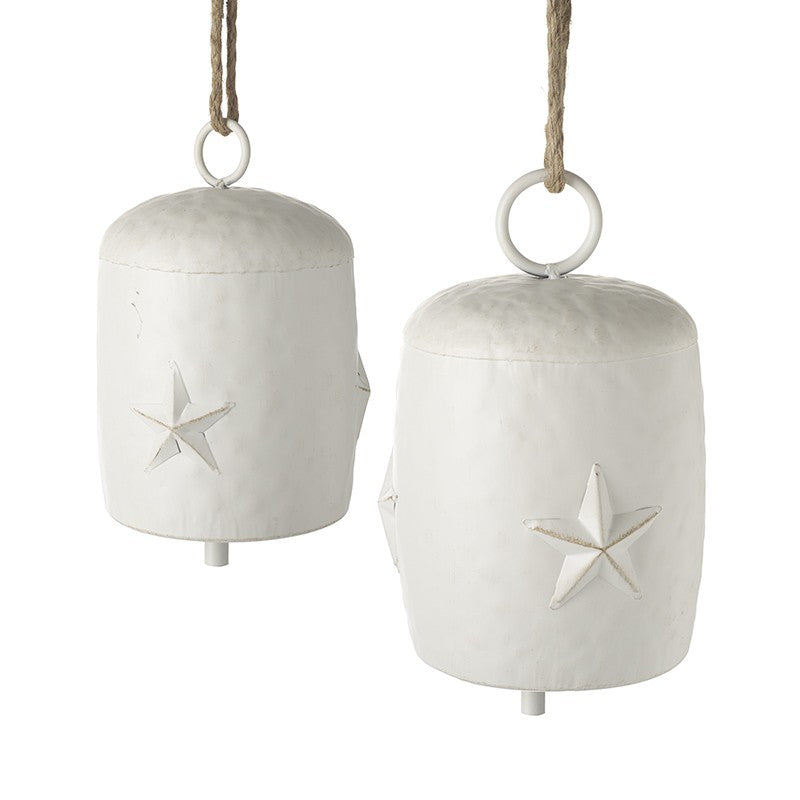 White Christmas Star Cow Bell