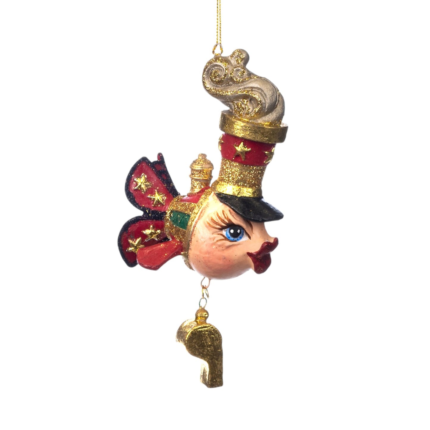 Santa Express Train Conductor Fish Hanging Christmas Decorations