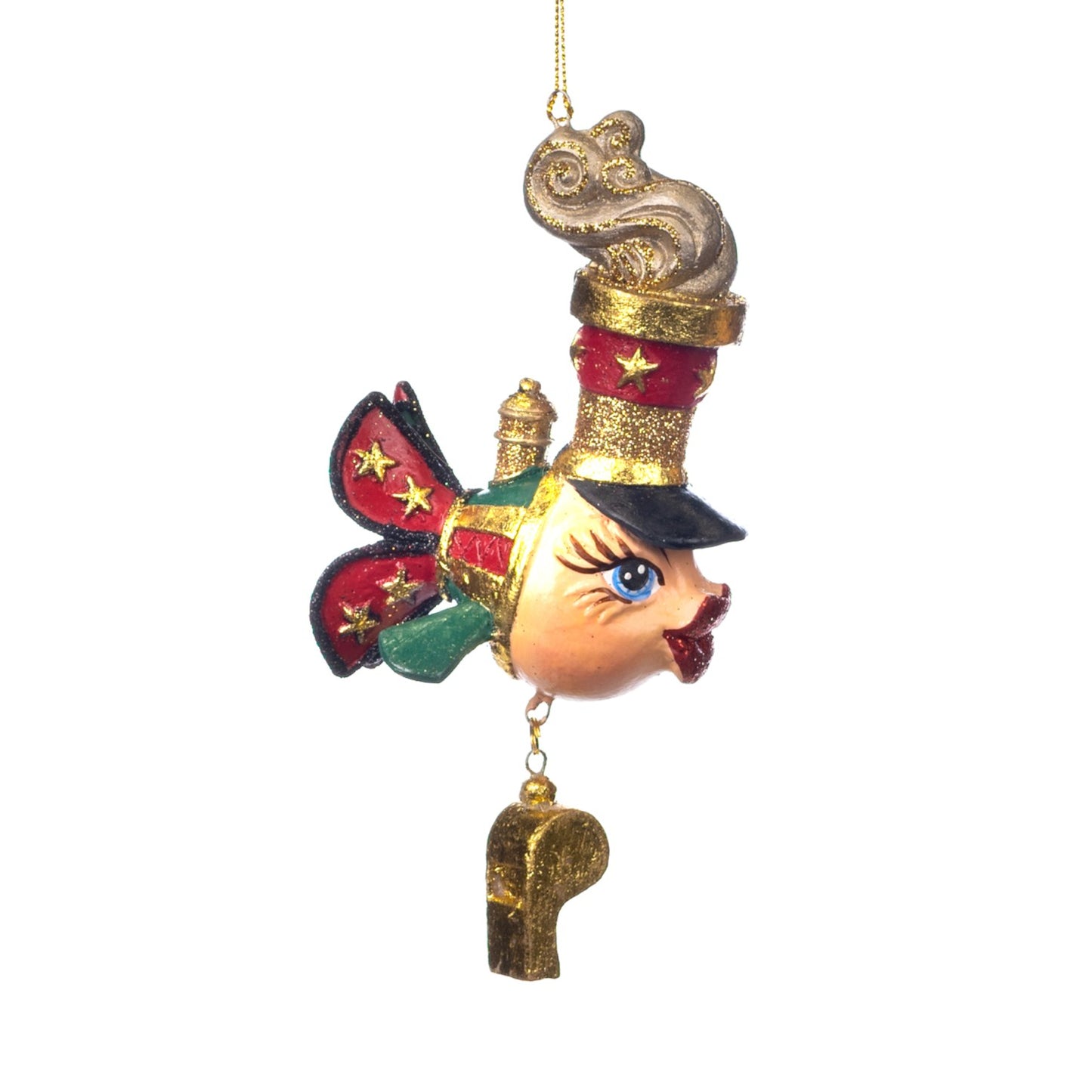 Santa Express Train Conductor Fish Hanging Christmas Decorations