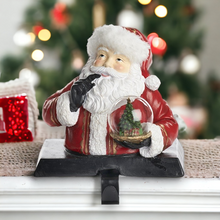 Load image into Gallery viewer, Goodwill Santa with Snow Globe Stocking Hanger
