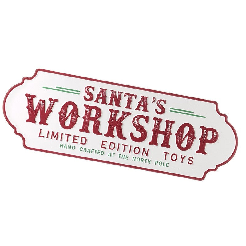 Santa's Workshop Christmas Sign 45cm