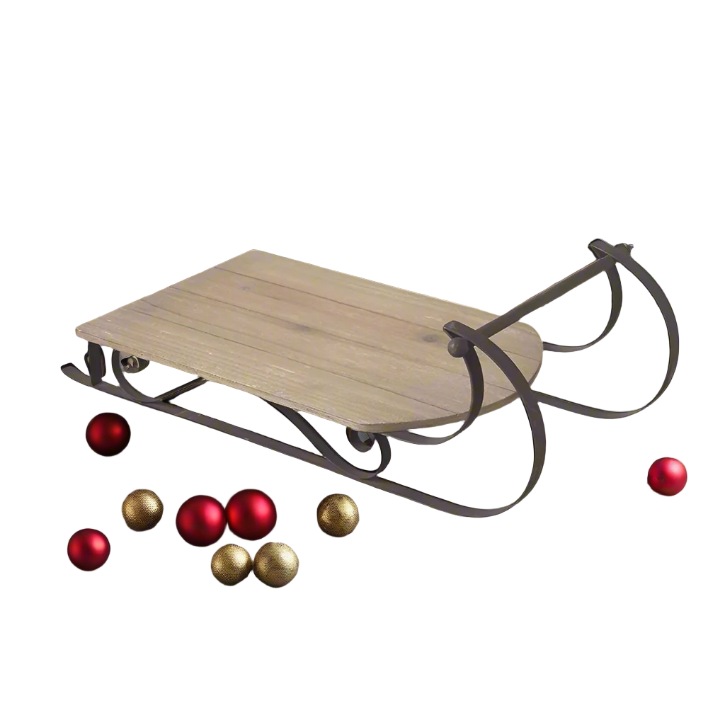 Wooden Christmas Sledge Decoration