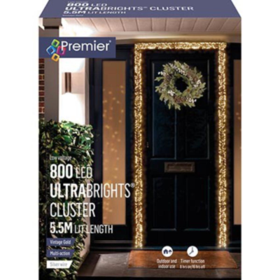 Premier 800 Vintage Gold LED Ultrabright Cluster Lights