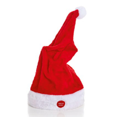 Musical Christmas Santa Hat 35cm