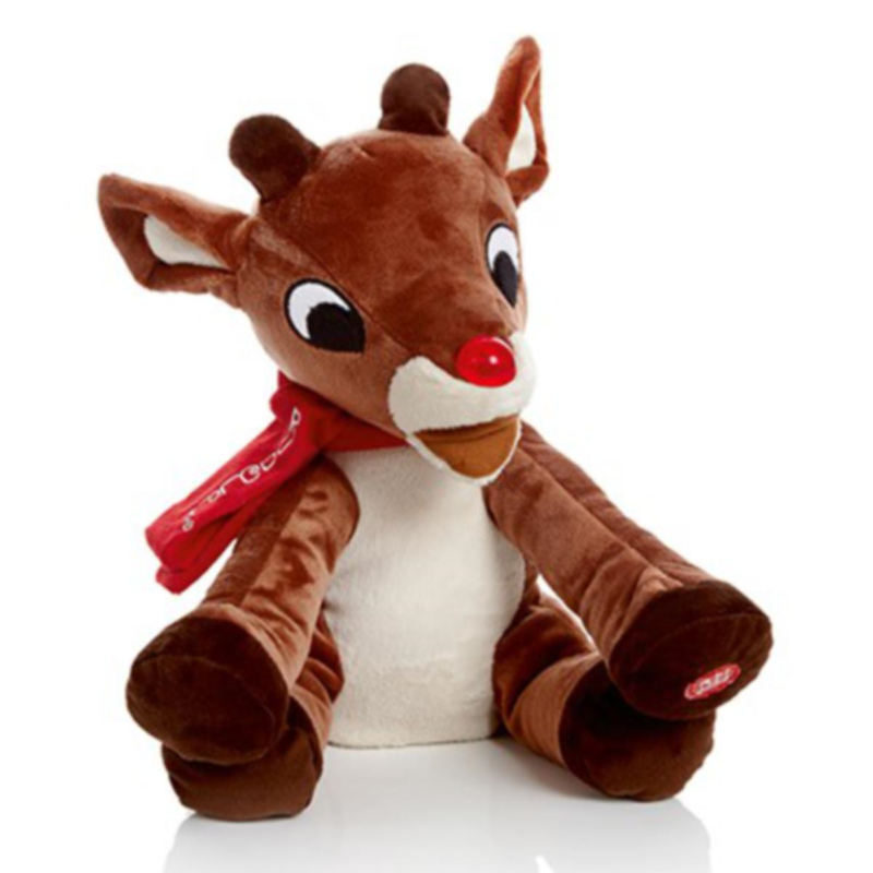 Lit Musical Plush Animated Rudolph the Reindeer Christmas Decoration