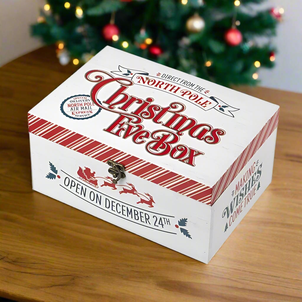 North Pole Wooden Christmas Eve Box