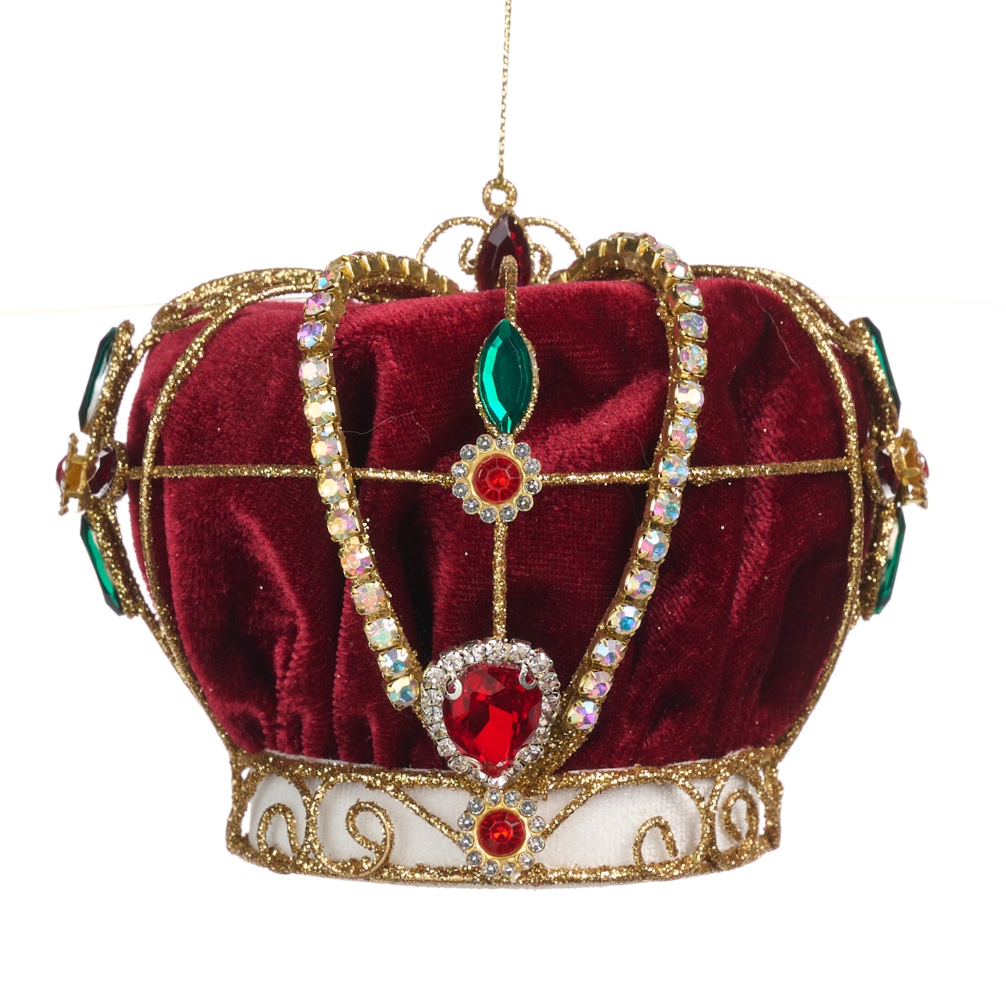 Goodwill Velvet Jewel Crown Hanging Christmas Decoration