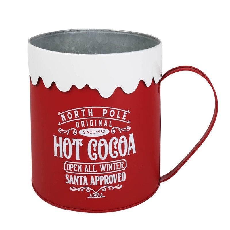 Red Hot Cocoa Giant Mug Christmas Display Pot