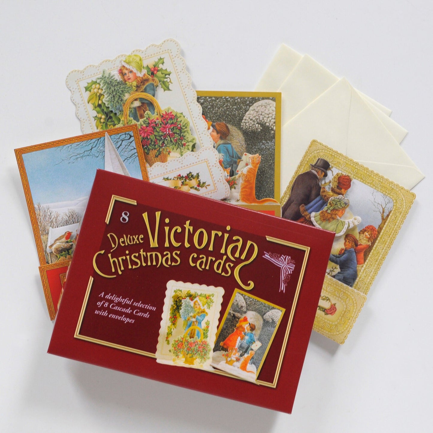 Victorian Christmas Cascade Cards Assortment Set
