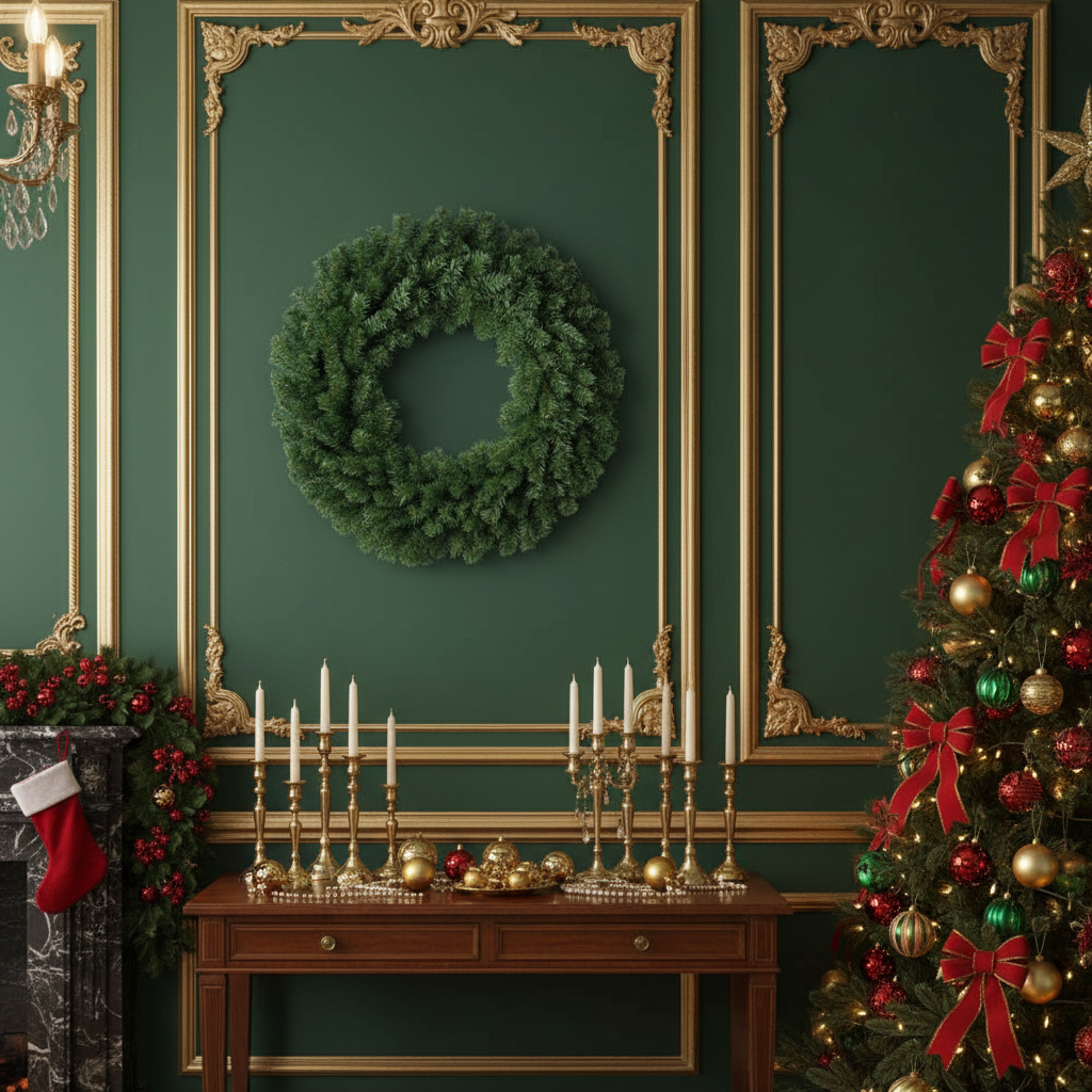 Luxury Large 100cm Green Christmas Wreath