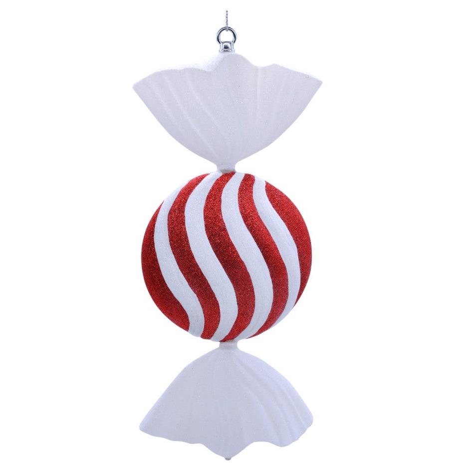 Disc Candy Cane Striped Christmas Decoration 50cm