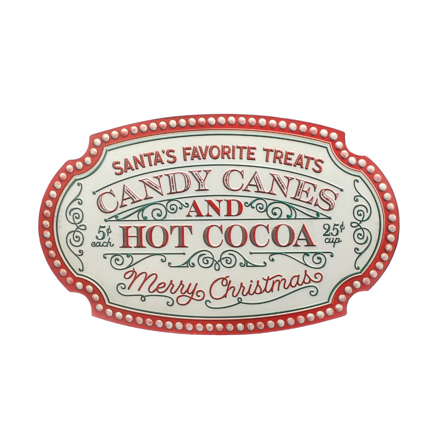 Candy Canes and Hot Cocoa Christmas Wall Sign
