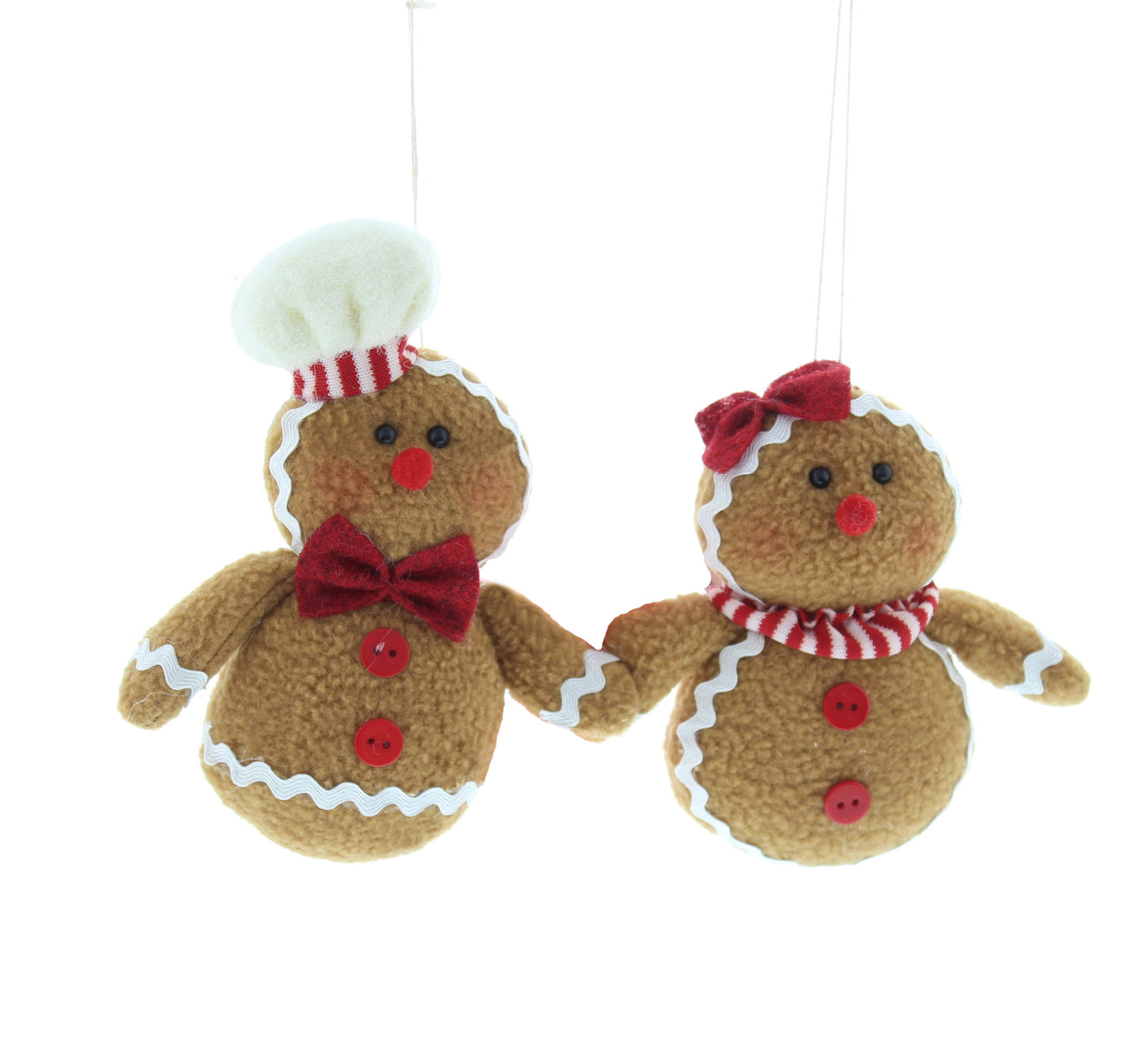 Plush Gingerbread Hanging Christmas Decoration