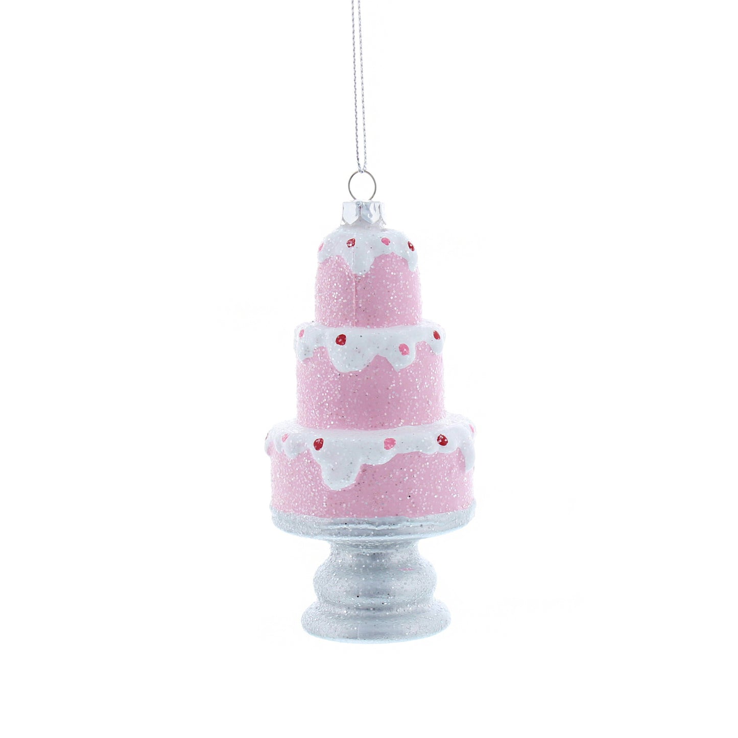 Pink 3 Tiered Cake on Stand Hanging Christmas Decoration