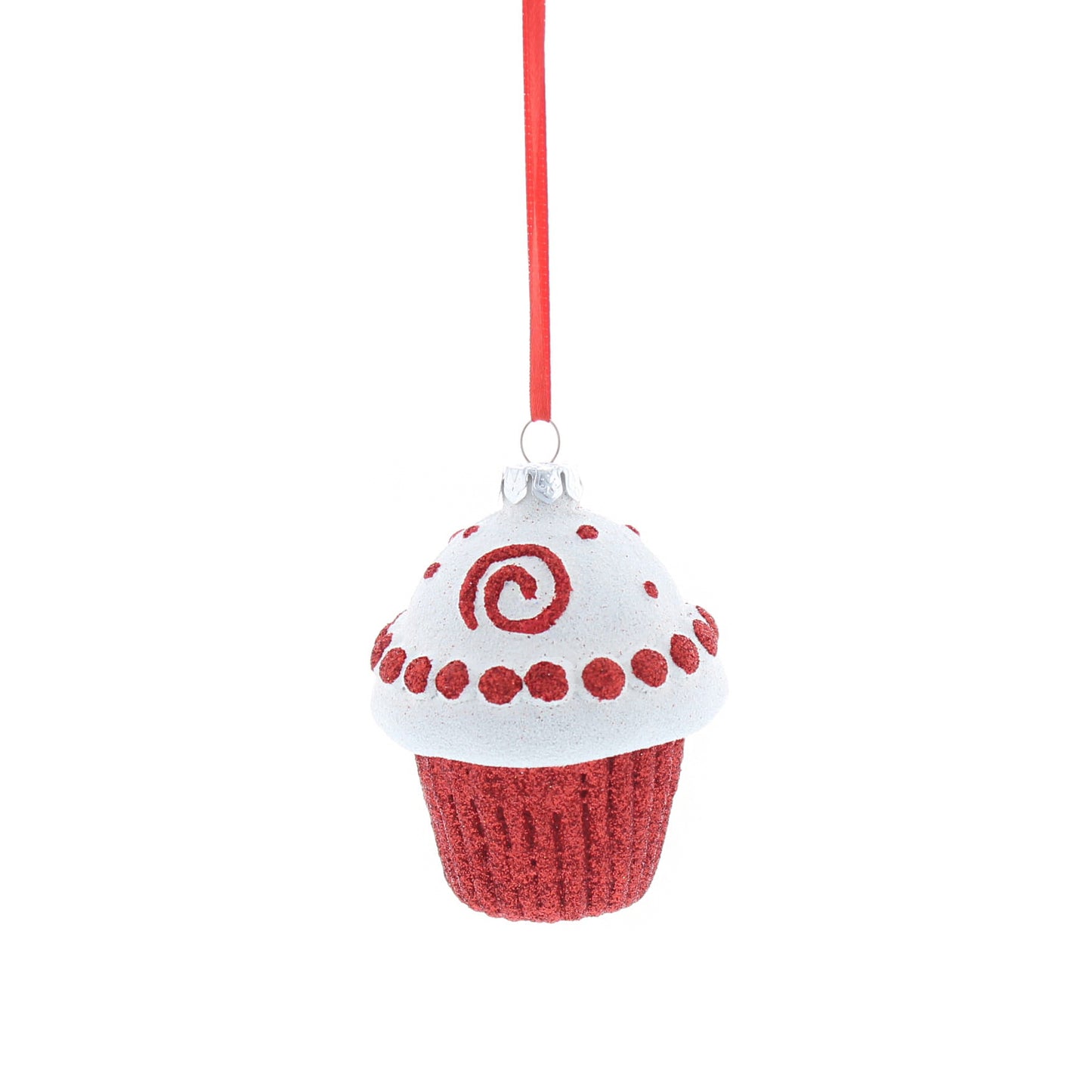 Glitter Cupcake Hanging Christmas Tree Decoration