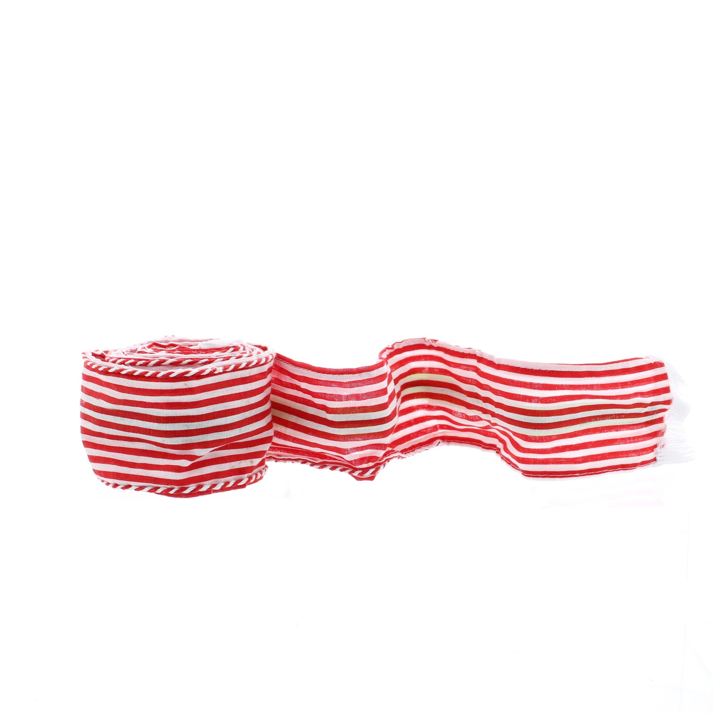 Fabric Candy Cane Christmas Ribbon Roll 150cm