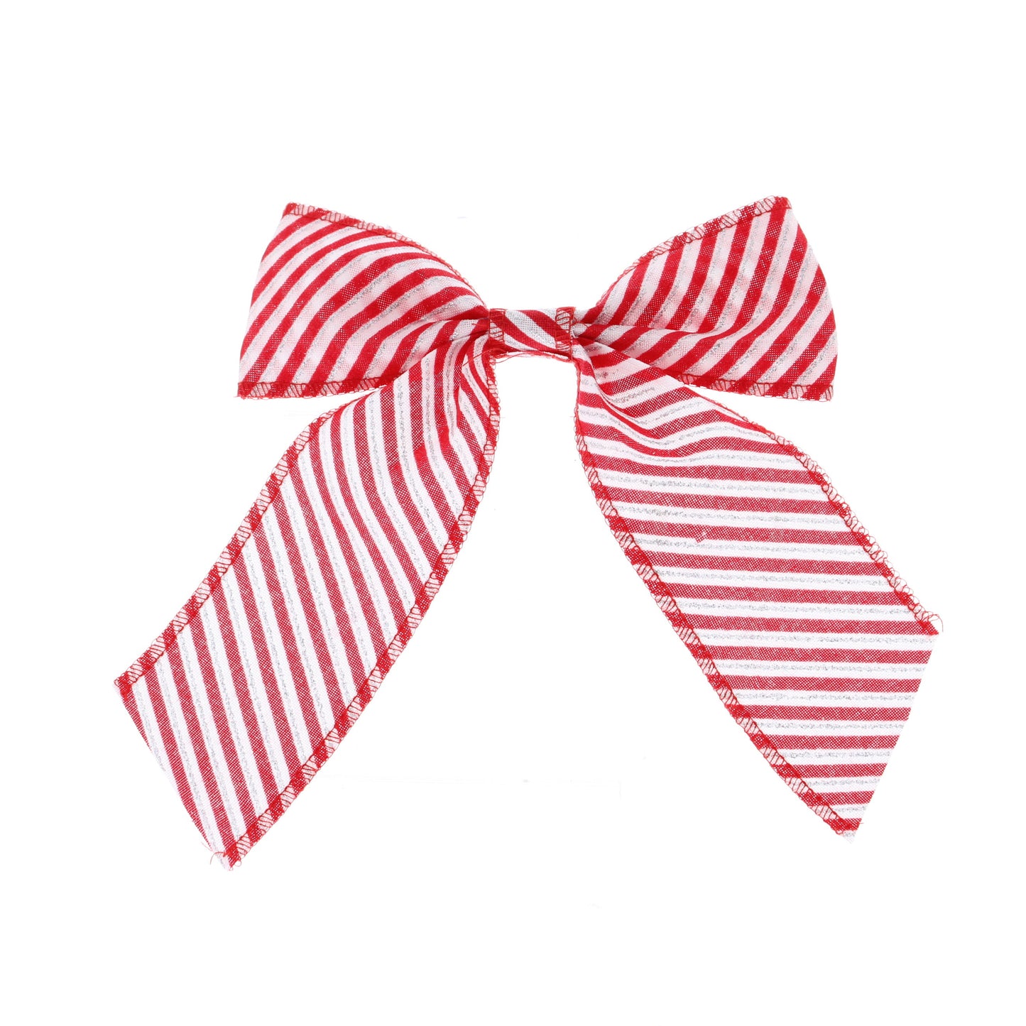 Candy Cane Stripe Bow Christmas Decoration 18cm