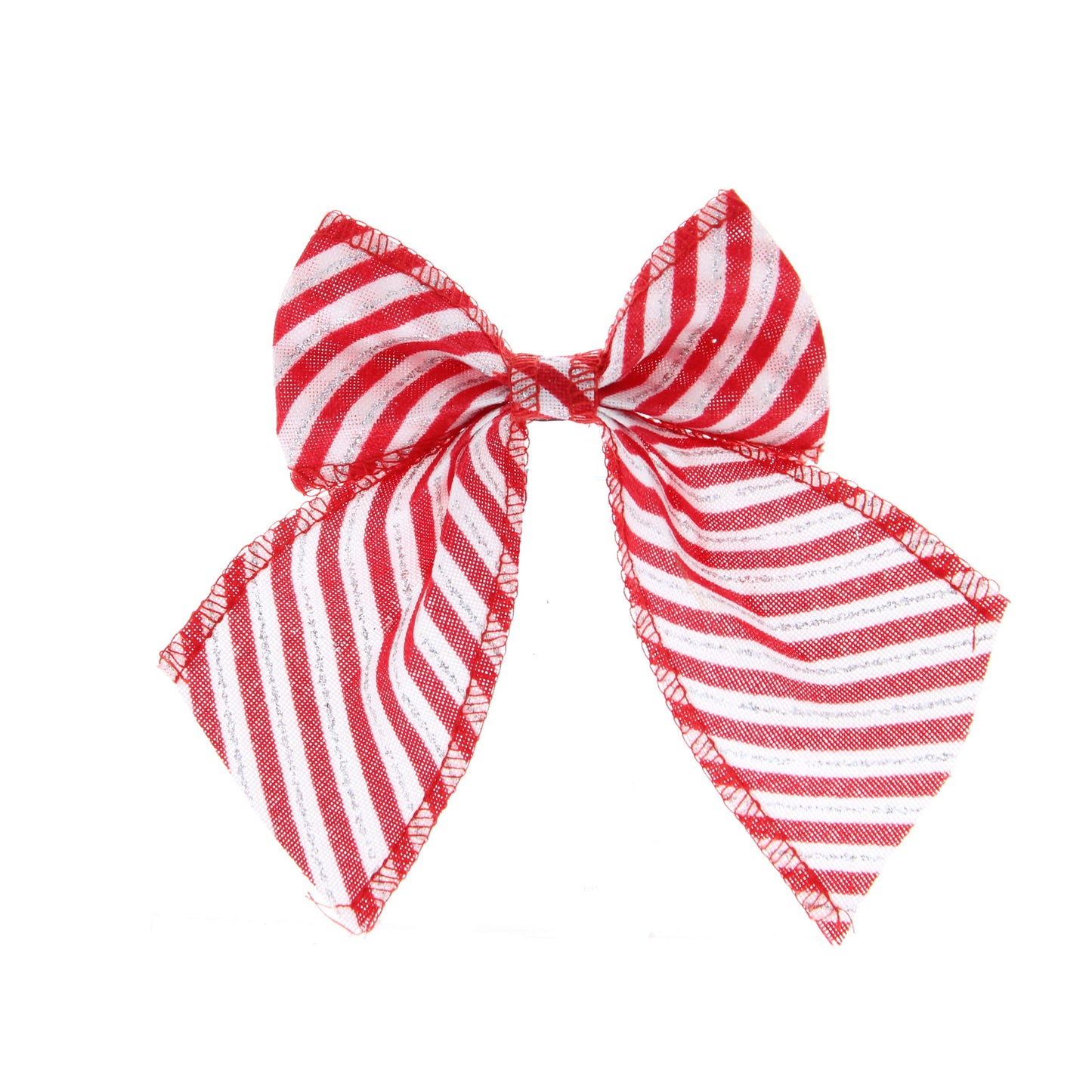 Candy Cane Stripe Bow Christmas Decoration 10cm