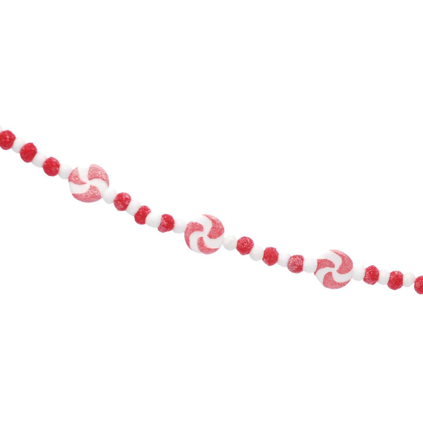 Red and White Candy Cane Christmas Garland Decoration 170cm