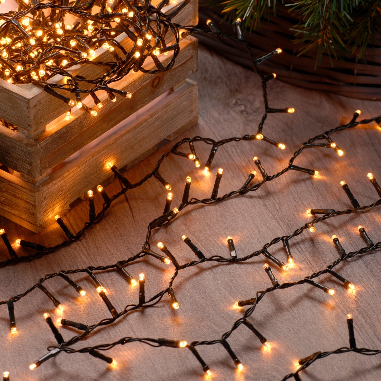 Festive 2000 Firefly Christmas Lights Warm White