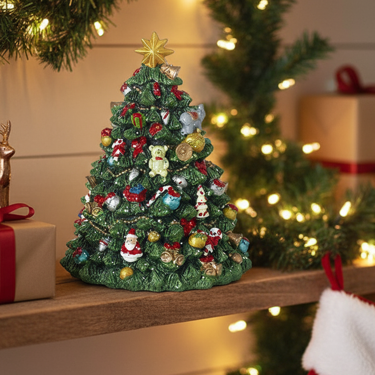 Revolving Christmas Tree Music box
